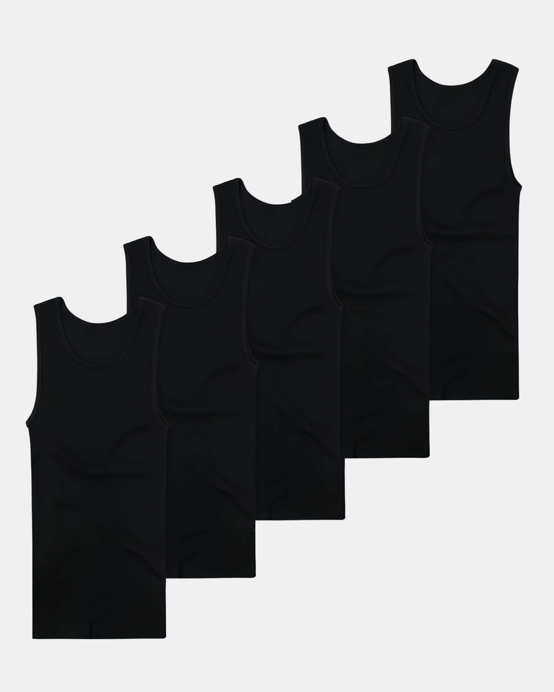 Premium Ultra-Soft Cotton Fitted Tank (5 Pack)