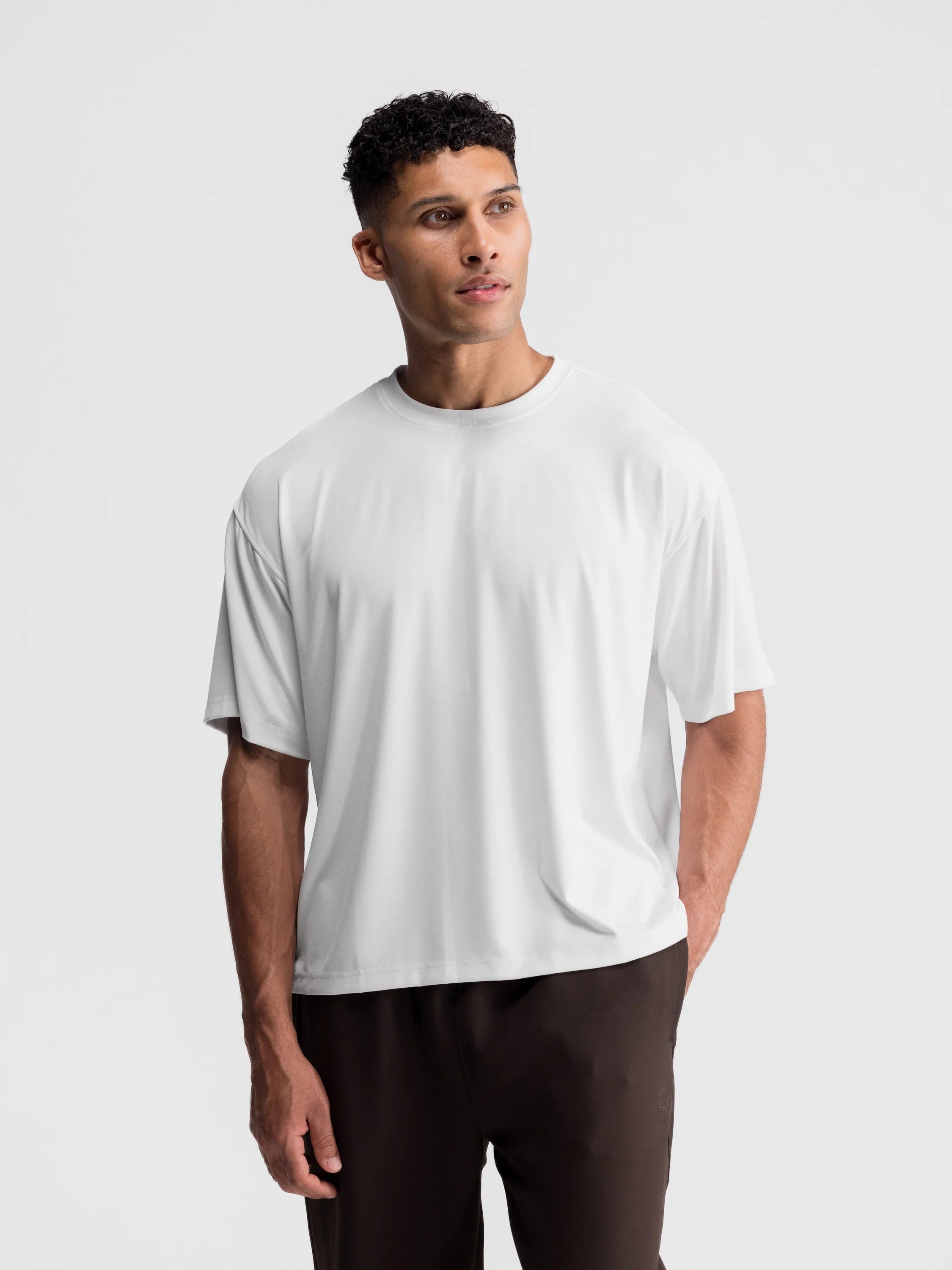 Cropped Oversized Athletic Tee
