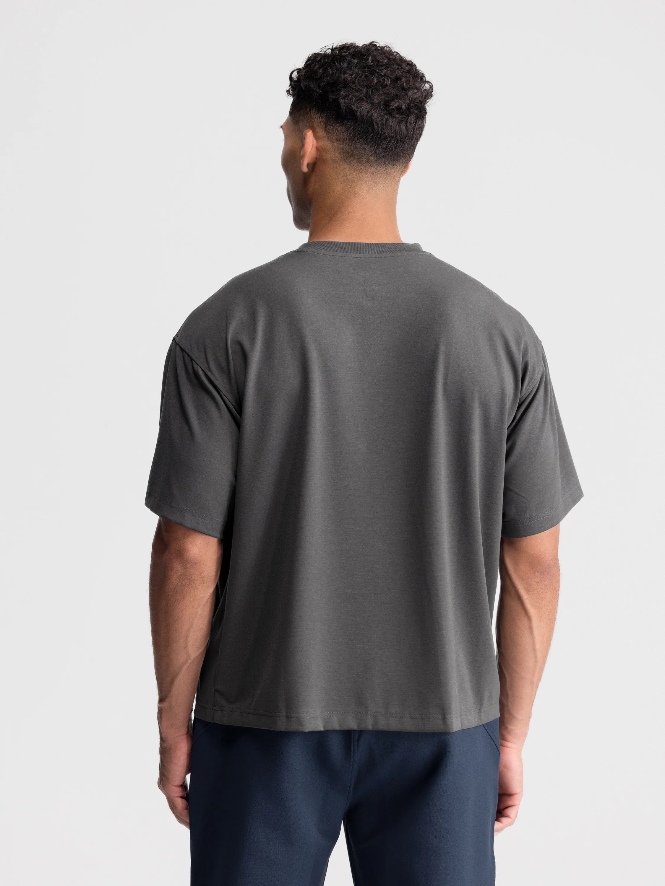 Cropped Oversized Athletic Tee