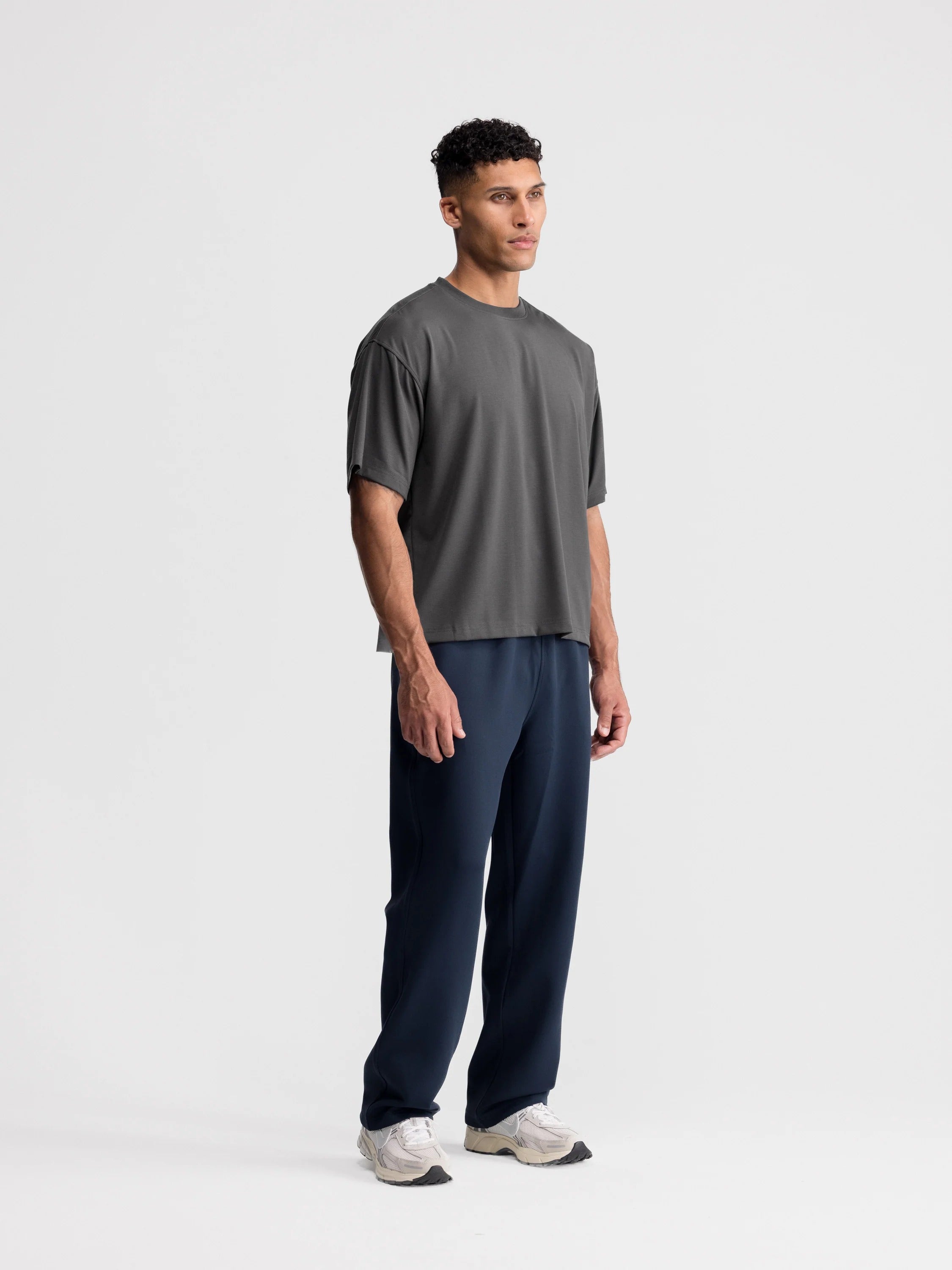 Cropped Oversized Athletic Tee