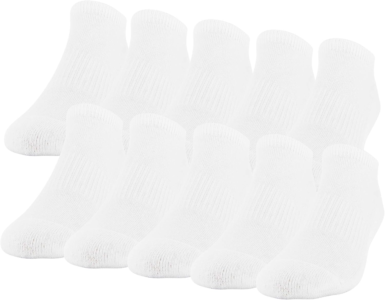 Men's Active Cotton No Show Socks (10-Pack)