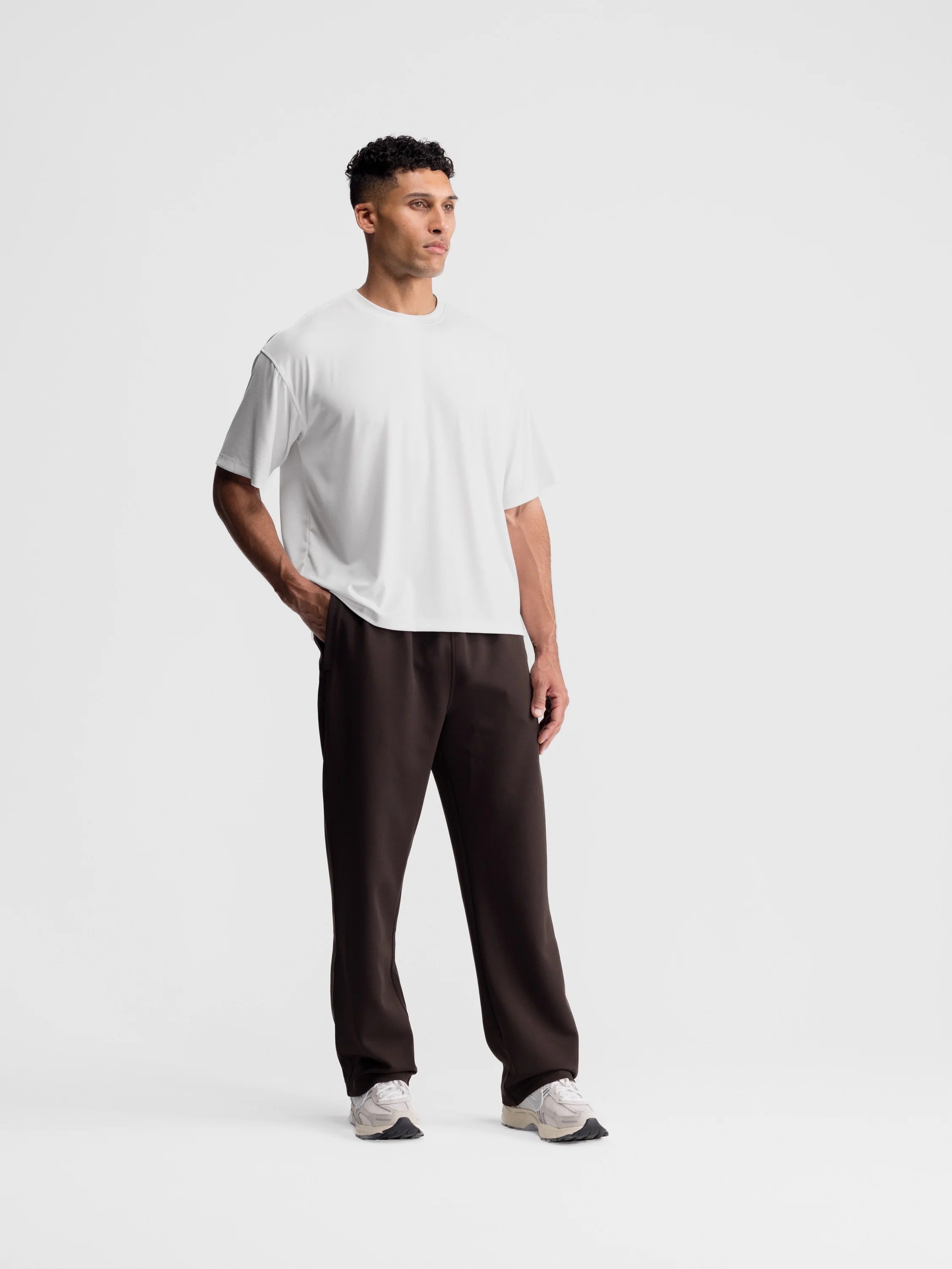 Cropped Oversized Athletic Tee