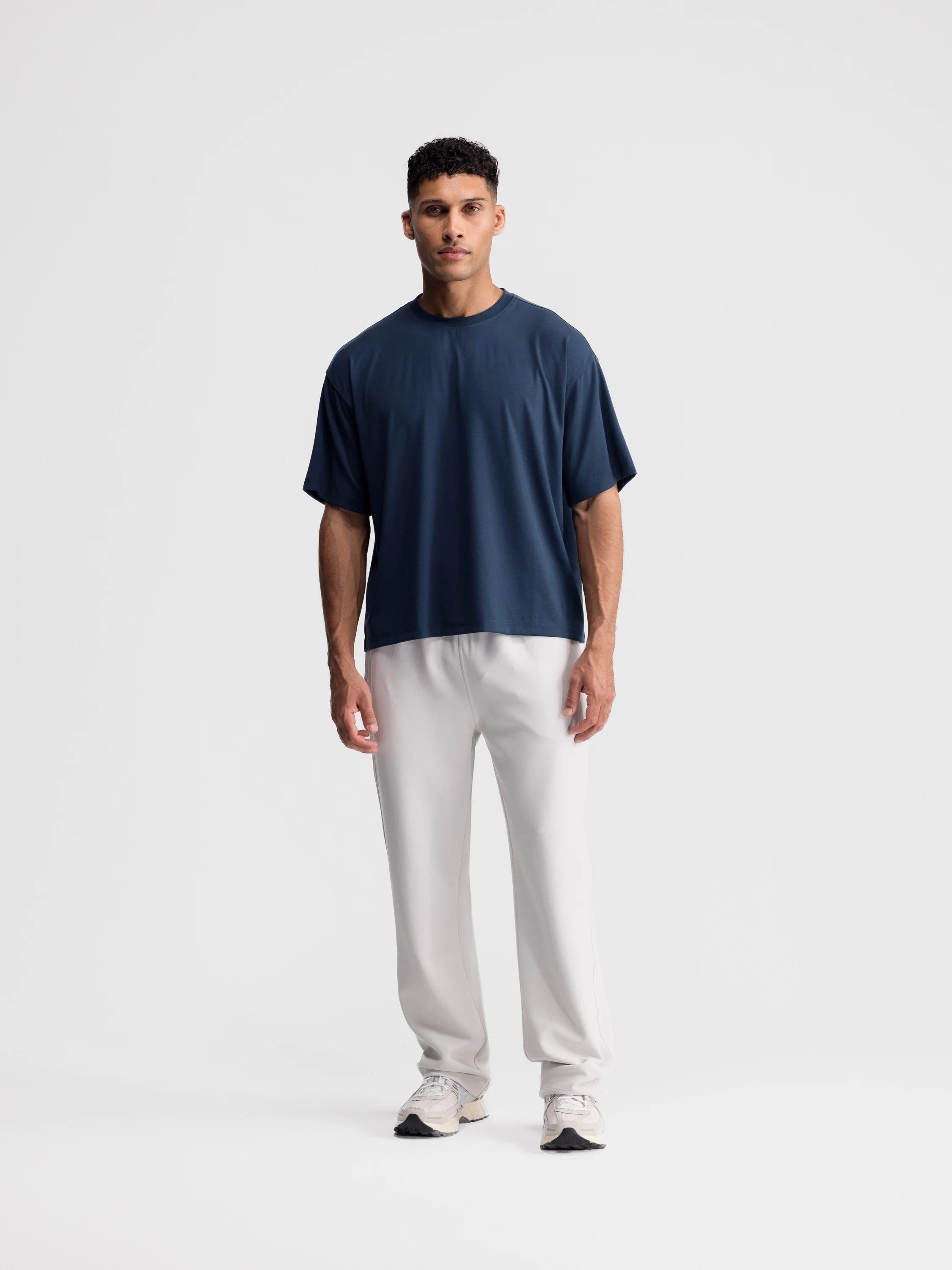 Cropped Oversized Athletic Tee