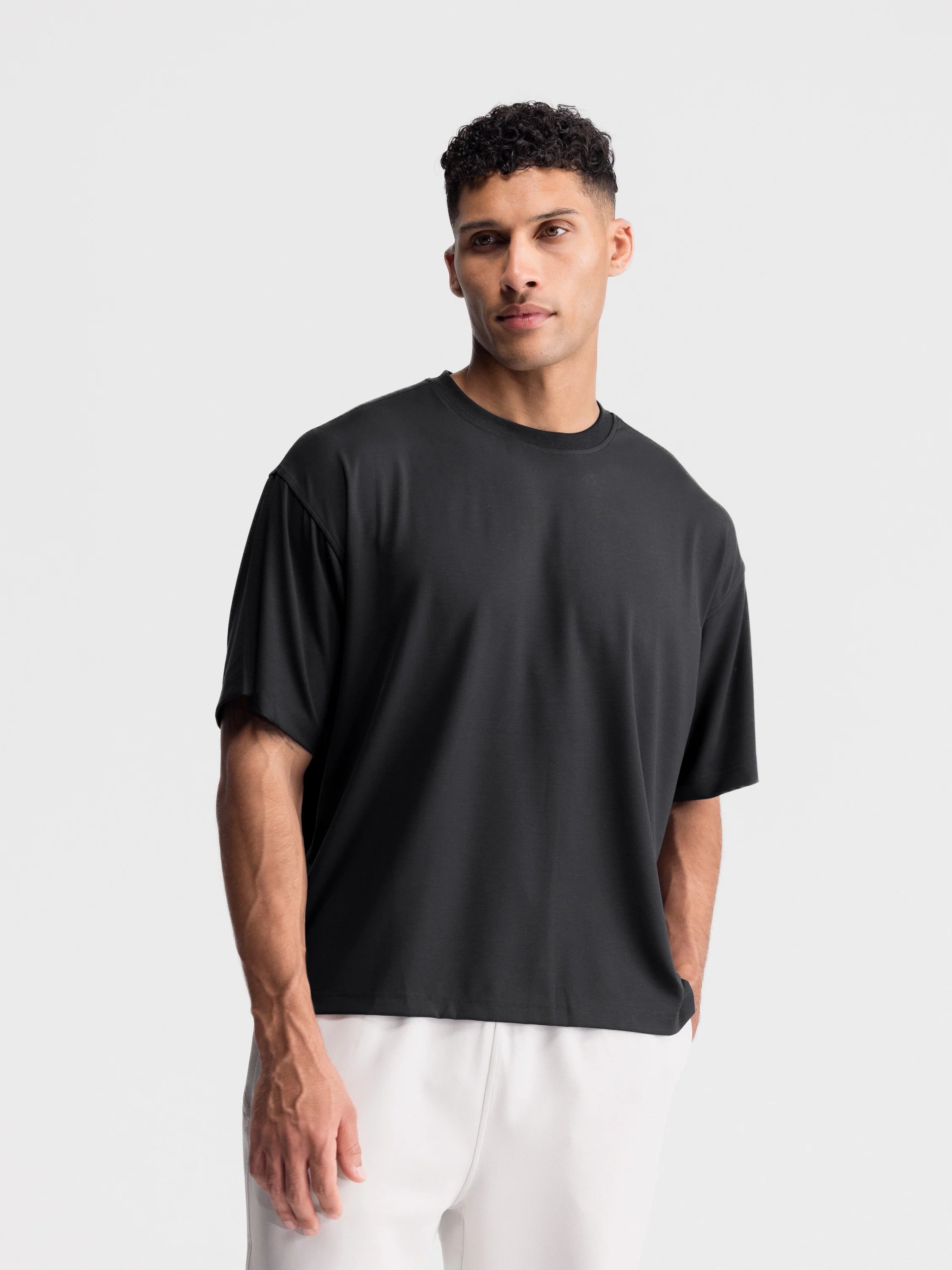 Cropped Oversized Athletic Tee