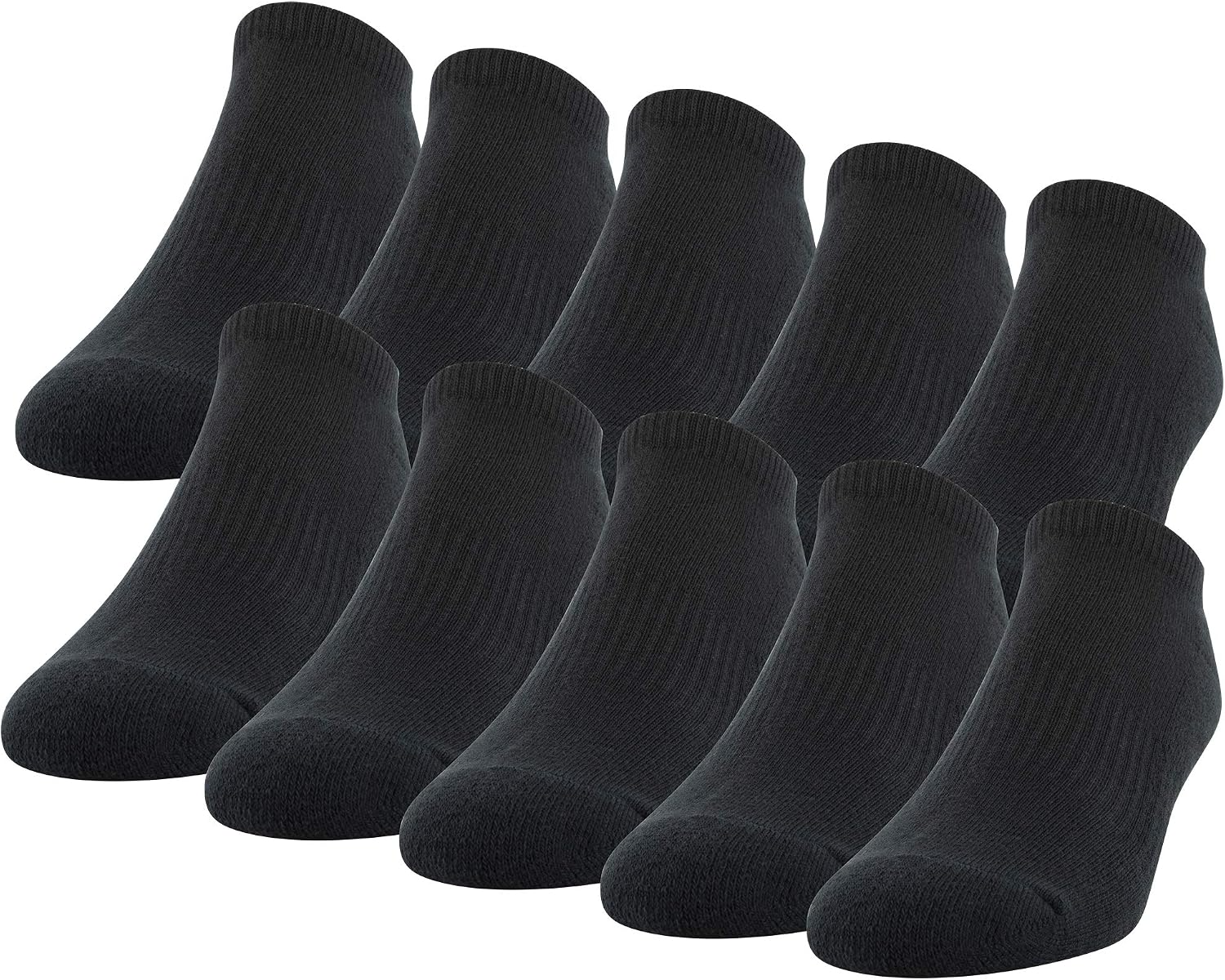 Men's Active Cotton No Show Socks (10-Pack)